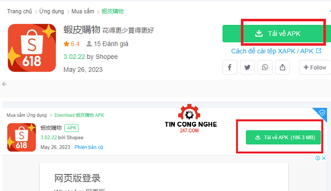 link shopee taiwan APK