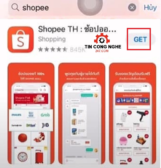 tai shopee thai lan ve dien thoai