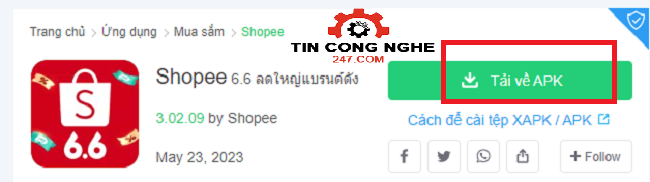 tai shopee thai lan ve dien thoai