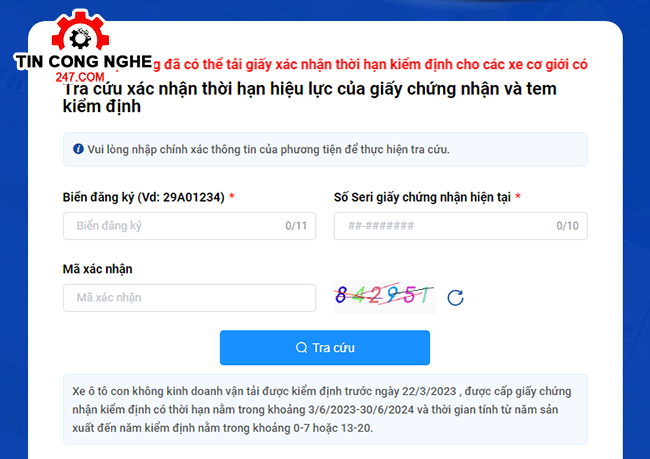 Link gia hạn đăng kiểm xe ô tô