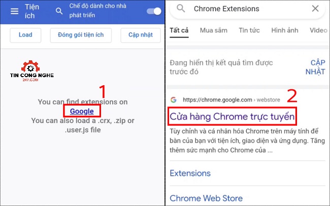 cua hang truc tuyen chrome cho Android