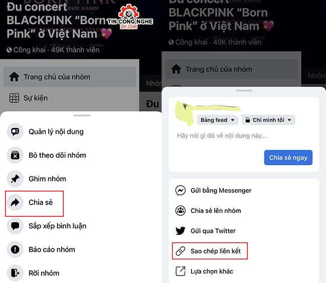 Cách lấy link Group Facebook bằng điện thoại