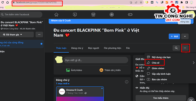 Cách lấy link Group Facebook bằng điện thoại