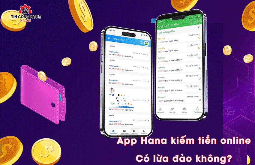 app hana kiem tien online