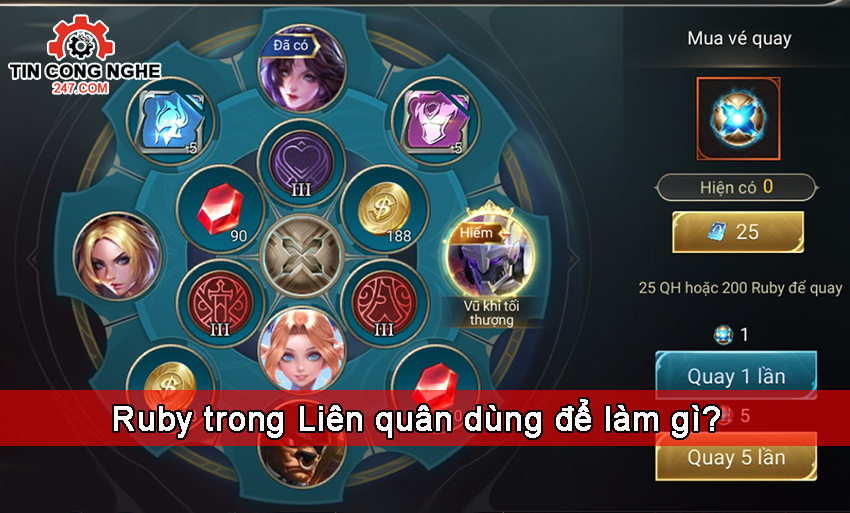 Ruby trong Liên quân dùng để làm gì?