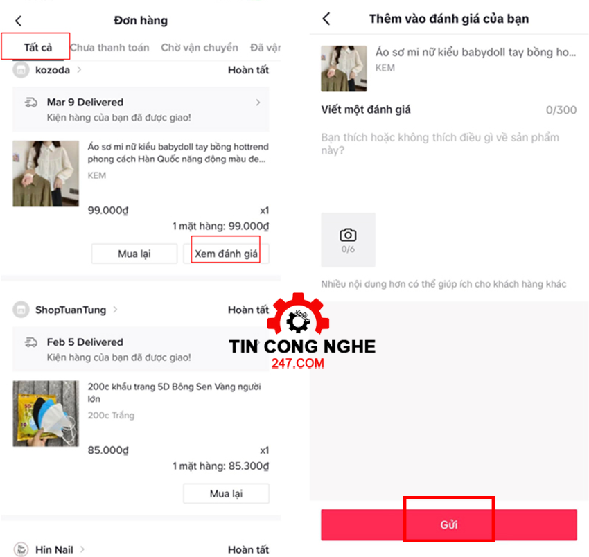 Cách xóa đánh giá trên TikTok Shop