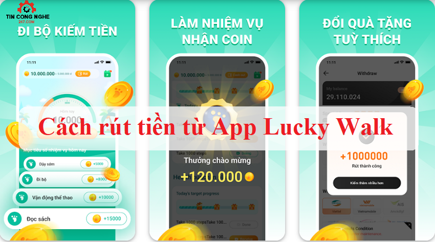 rut tien app lucky walk co duoc khong 