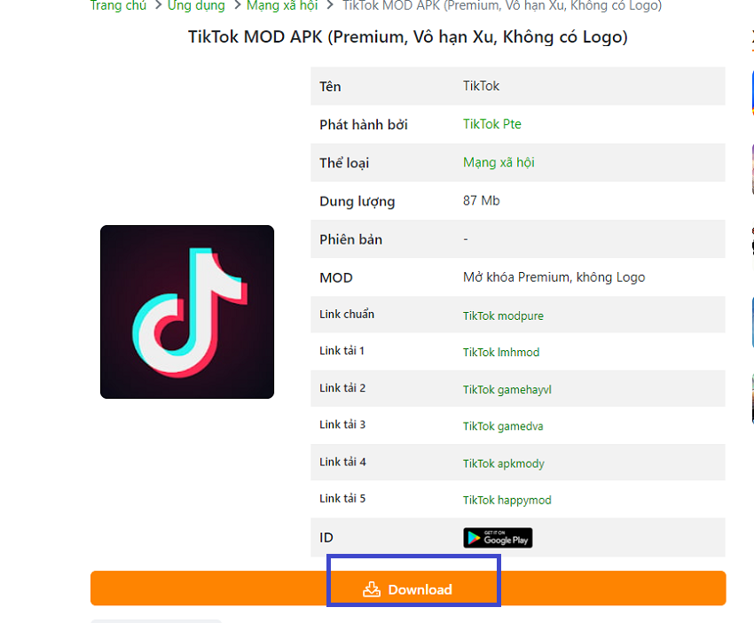 app hack xu tiktok vo han apk