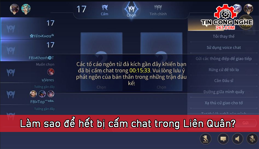 Làm sao để hết bị cấm chat trong Liên Quân