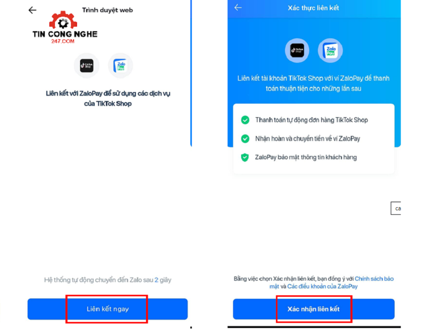 cach lien ket zalopay voi tiktok shop