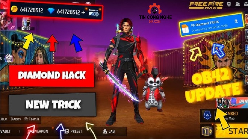 Hack Free Fire OB42 Menu Tieng viet