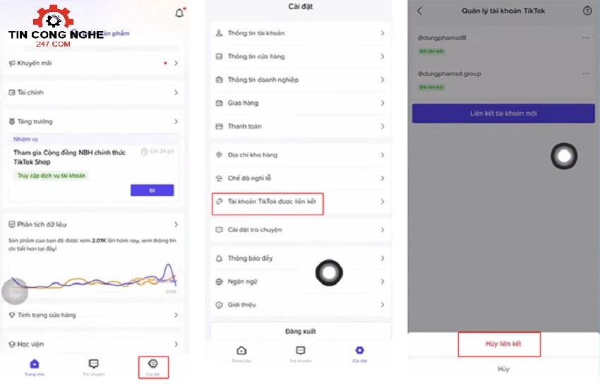 1 tiktok shop lien ket duoc may tai khoan