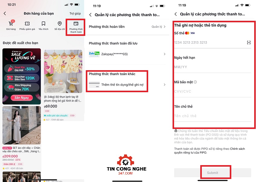 thanh toan bang ngan hang dien tu tren tiktok shop