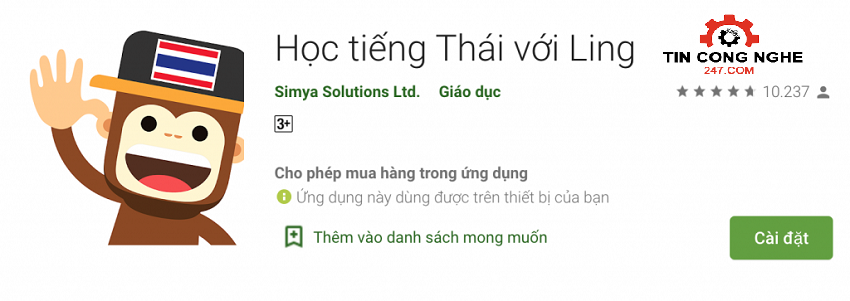 app hoc tieng thai tren may tinh