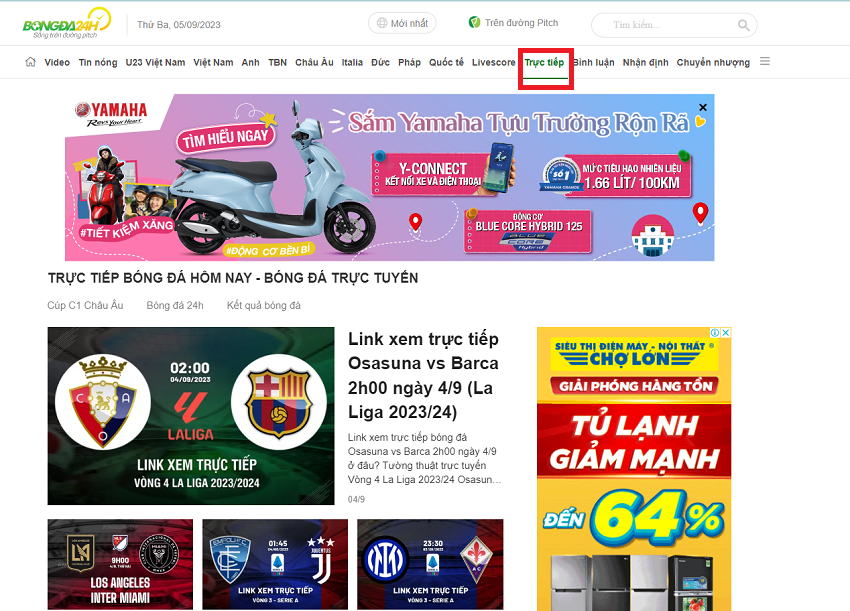 link web app xem bong da lau