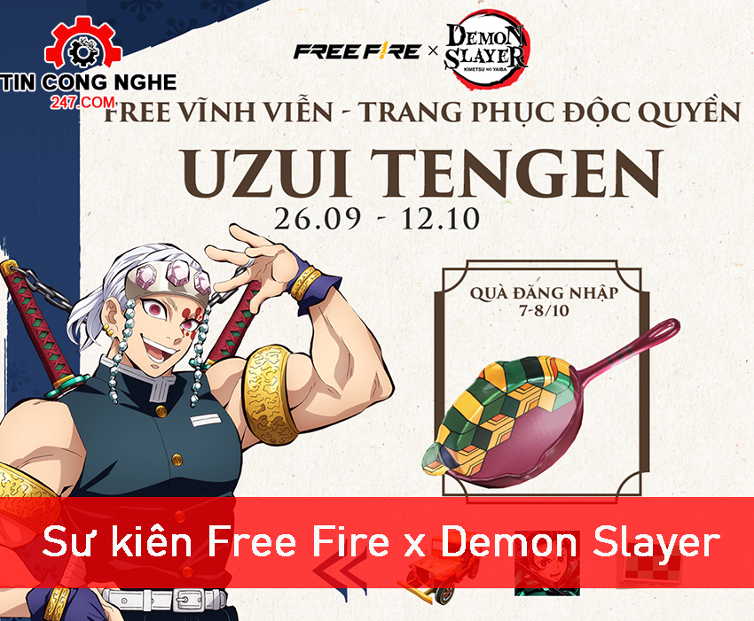 Sự kiện Free Fire x Demon Slayer 