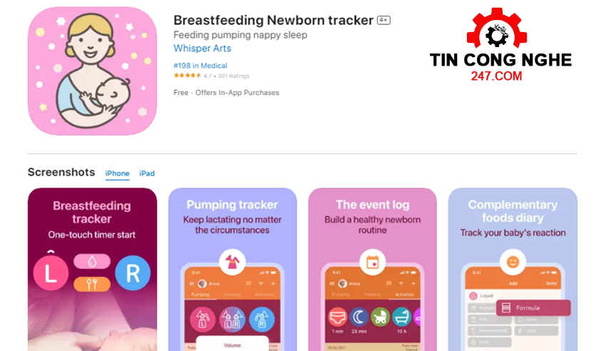 App Breastfeeding Newborn tracker