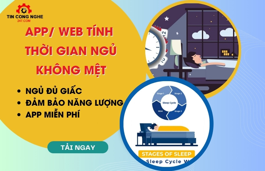 app web tinh thoi gian ngu khong met