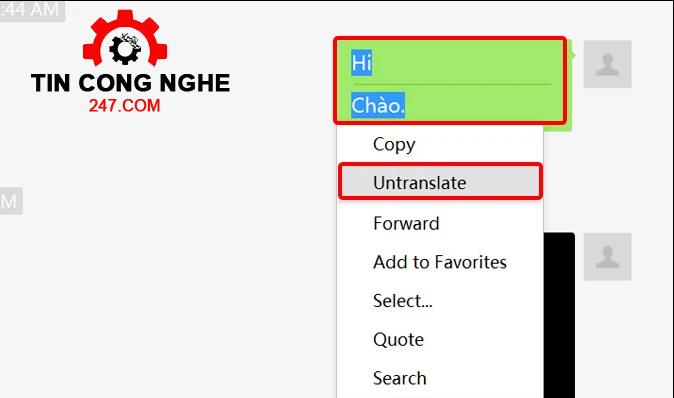 Cách dịch tin nhắn trên Wechat 