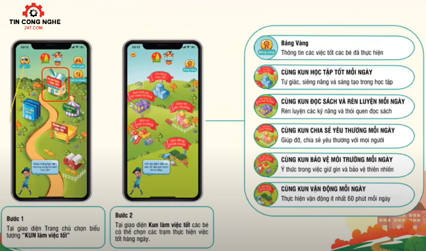 cai dat app lam viec tot cung kun