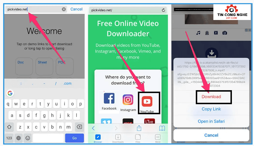 app tai video youtube ve iphone