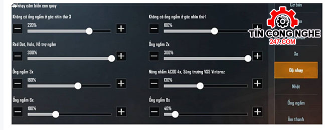 setting 3 ngon Pubg Mobile