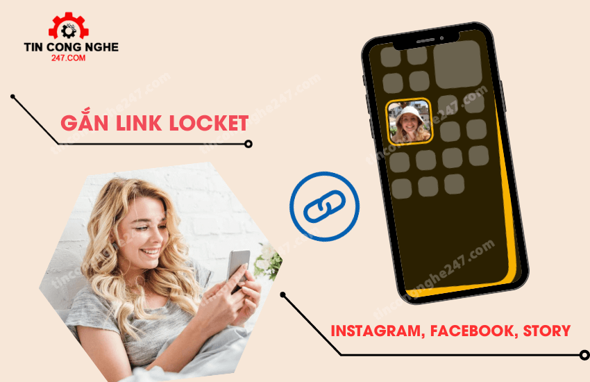 cach gan link locket tren Instagram Facebook Story