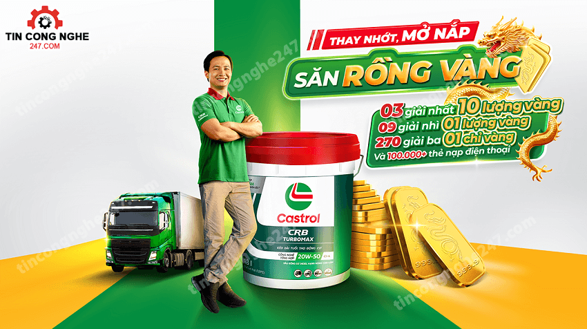 khuyen mai nhot Castrol trung thuong 2024