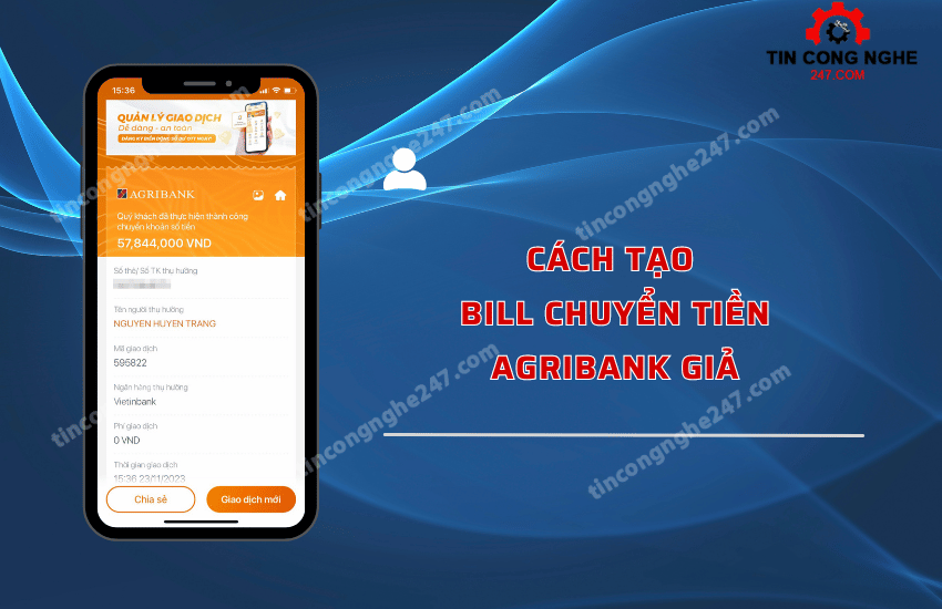 tao bill chuyen tien agribank gia