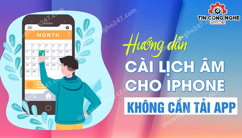 Cach cai lich am cho iphone khong can app